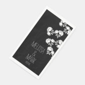 Floral Wedding Wreatborder Name Paper Guest Tow Servet (Hoek)