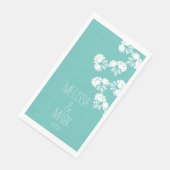 Floral Wedding WreatBorder Name Servet (Hoek)