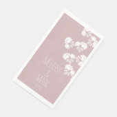 Floral Wedding WreatBorder Name Servet (Hoek)