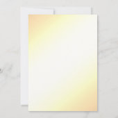 Floral Wedding Yellow Invitation Kaart (Achterkant)