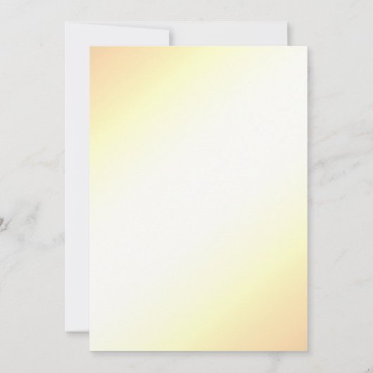 Floral Wedding Yellow Invitation Kaart (Achterkant)