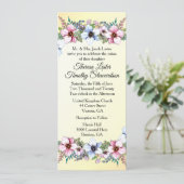 Floral Wedding Yellow Invitation Kaart (Staand voorkant)