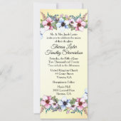 Floral Wedding Yellow Invitation Kaart (Voorkant)