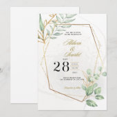 Floral Weddings Uitnodigingen & Stationery (Voorkant / Achterkant)