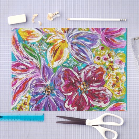 Floral-weefselpapier Tissuepapier (Craft)