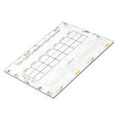 Floral Weekly Meal Planner Aangepast Notitieblok (Schuin)