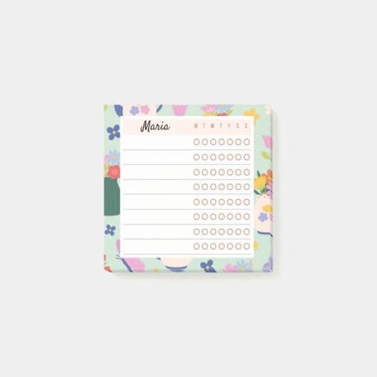 Floral Weekly Planner - Blossom Time Sticky Notes (Voorkant)