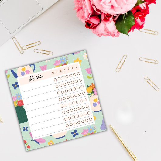 Floral Weekly Planner - Blossom Time Sticky Notes