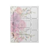floral weekly planner note note persoonlijke quote notitieblok (Linkerzijde)
