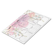 floral weekly planner note note persoonlijke quote notitieblok (Schuin)
