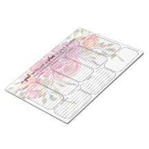 floral weekly planner note note persoonlijke quote