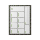 Floral Weekly Planner Notepad | Organize Your Week Notitieblok (Linkerzijde)