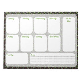 Floral Weekly Planner Notepad | Organize Your Week Notitieblok