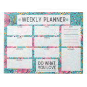 Floral Weekly Planner Notitieblok (Voorkant)