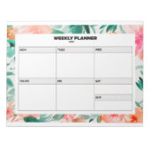 Floral Weekly Planner Notitieblok (Voorkant)