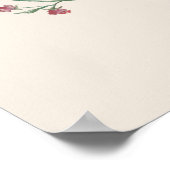 Floral Welcome Baby shower Wilde Waterverf Poster (Hoek)