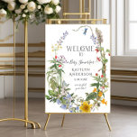 Floral Welcome Baby shower Wilde Waterverf Poster<br><div class="desc">Opstelling voor een baby shower, maar u kunt alle gebeurtenisinformatie veranderen om uw eigen gelegenheid aan te passen. Elegant, licht en luchtvochtig wildbloemen met bladbladergroen, een libellen, vlinder en bij worden gecombineerd met een Art Deco, Art Nouveau Stijllettertype gekoppeld aan een handschrift met kalligrafie. Deze collage werd grafisch ontworpen door...</div>