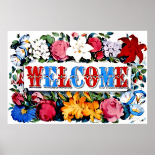  Floral Welcome Home Poster Print