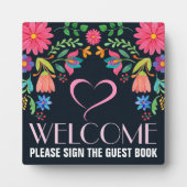 Floral Welcome Plaque Fotoplaat (Voorkant)