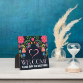 Floral Welcome Plaque Fotoplaat (Insitu)