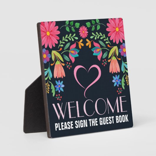 Floral Welcome Plaque Fotoplaat (Voorkant)