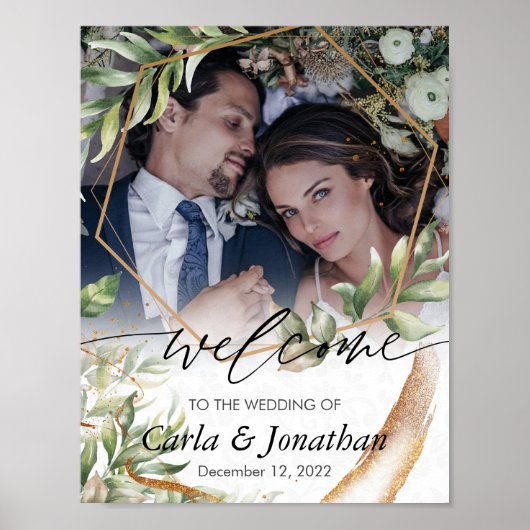 Floral Welcome Wedding Poster (Voorkant)