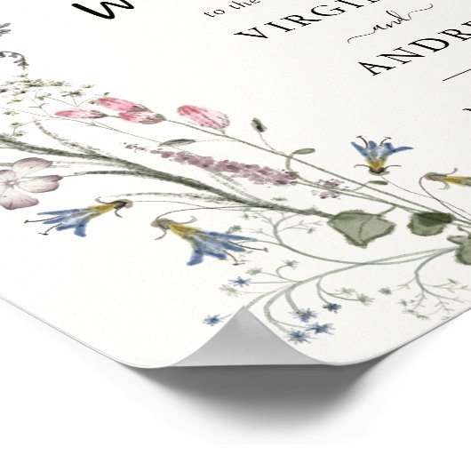 Floral Welcome Wedding Poster (Hoek)
