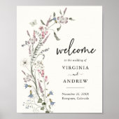 Floral Welcome Wedding Poster (Voorkant)