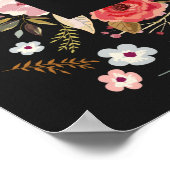 Floral welkome volgorde van evenementen bruiloft b poster (Hoek)