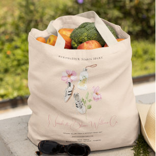 Floral Wellness Vrouwelijke Gezondheid & Fitness L Tote Bag
