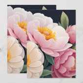 Floral wenskaart bedankkaart (Voorkant / Achterkant)