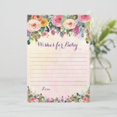Floral wenst Baby advies Kaarten (Staand voorkant)