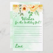 Floral wenst het verjaardagsmeisje (Voorkant / Achterkant)