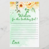 Floral wenst het verjaardagsmeisje (Voorkant)