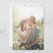 Floral We're Engagement Party Foto Kaart (Achterkant)