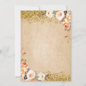 Floral Western Cowgirl Birthday Uitnodiging (Achterkant)