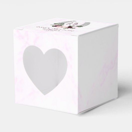 Floral Western Hoefijzer Quinceanera Bedankdoosjes (Voorkant Zijde)