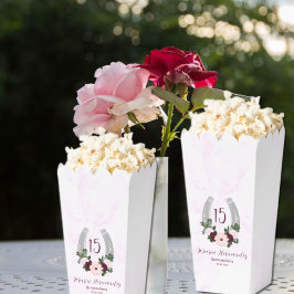 Floral Western Hoefijzer Quinceanera Bedankdoosjes