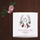 Floral Western Hoefijzer Quinceanera Bedankdoosjes