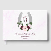 Floral Western Hoefijzer Quinceanera Gastenboek (Voorkant)