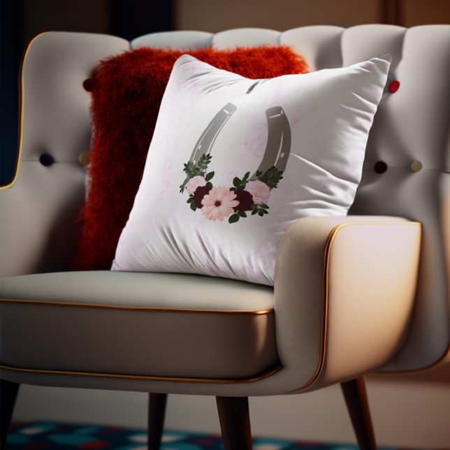 Floral Western Hoefijzer Quinceanera Kussen (Creator heeft geüpload)