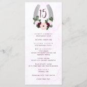 Floral Western Hoefijzer Quinceanera Menu (Voorkant)
