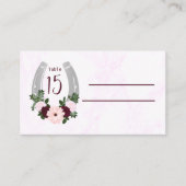 Floral Western Hoefijzer Quinceanera Plaatskaartje (Voorkant)