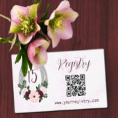 Floral Western Hoefijzer Quinceanera Registry Informatiekaartje