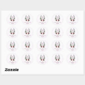 Floral Western Hoefijzer Quinceanera Ronde Sticker (Vel)