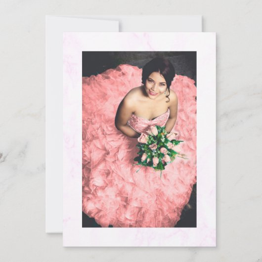 Floral Western Hoefijzer Quinceanera Save The Date (Achterkant)