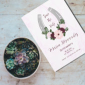 Floral Western Hoefijzer Quinceanera Save The Date