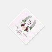 Floral Western Hoefijzer Quinceanera Servet (Hoek)