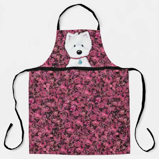 Floral Westie Impressions Schort (Voorkant)