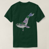 Floral Whale 4 T-shirt (Design voorkant)